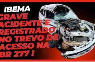 Ibema – Grave acidente é registrado no trevo de acesso ao município 